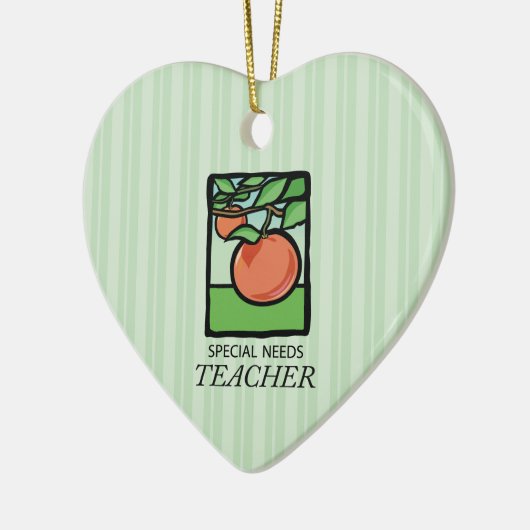 Speciaal behoeftendocent Dank u, Apple Keramisch Ornament (Links)