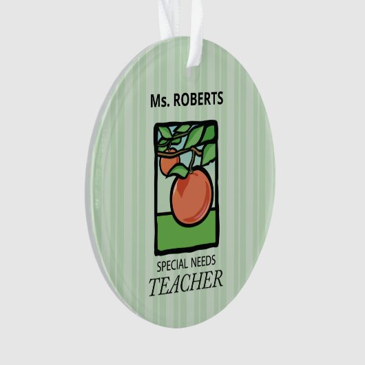 Speciaal behoeftendocent Dank u, Apple Ornament (voorkant)