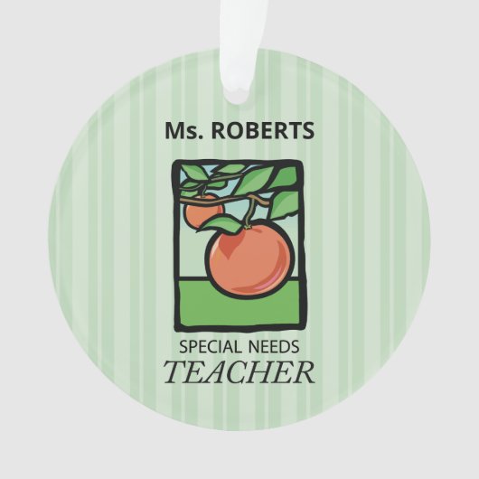 Speciaal behoeftendocent Dank u, Apple Ornament (voorkant)