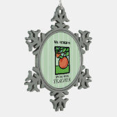 Speciaal behoeftendocent Dank u, Apple Tin Sneeuwvlok Ornament (Links)