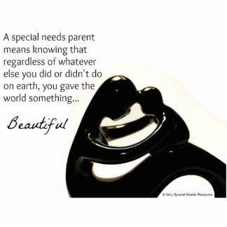 Speciaal behoeftenoudersculptuur staand fotobeeldje