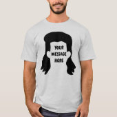 Speciaal bericht Funny Mullet Graphic T-shirt (Voorkant)