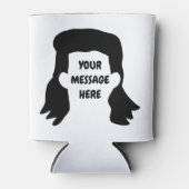 Speciaal bericht Funny Mullet Illustratie Blikjeskoeler (Voorkant)