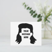 Speciaal bericht Funny Mullet Illustratie Briefkaart (Staand voorkant)