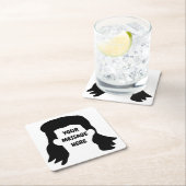 Speciaal bericht Funny Mullet Illustratie Kartonnen Onderzetters (Insitu)