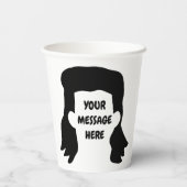 Speciaal bericht Funny Mullet Illustratie Papieren Bekers (Achterkant)