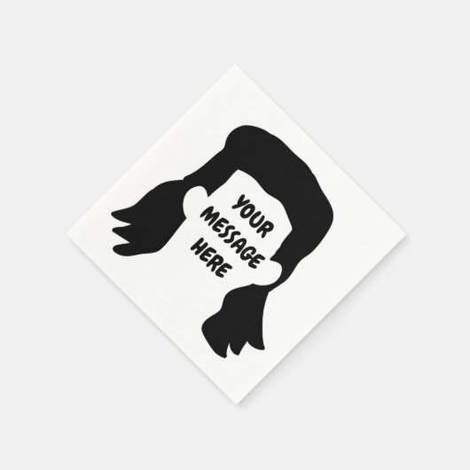 Speciaal bericht Funny Mullet Illustratie Servet (Hoek)