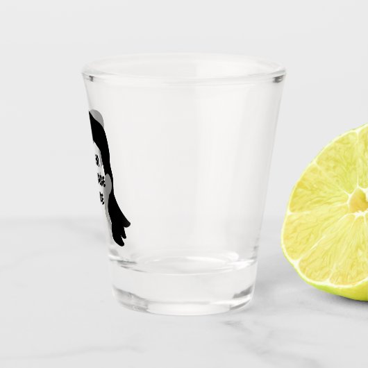 Speciaal bericht Funny Mullet Illustratie Shot Glas (Rechts)