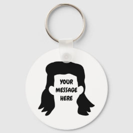 Speciaal bericht Funny Mullet Illustratie Sleutelhanger