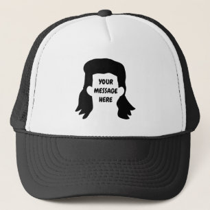 Speciaal bericht Funny Mullet Illustratie Trucker Pet