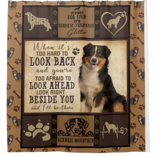 Speciaal bermese mountain Dog Blanket Gift Douchegordijn (Voorkant)
