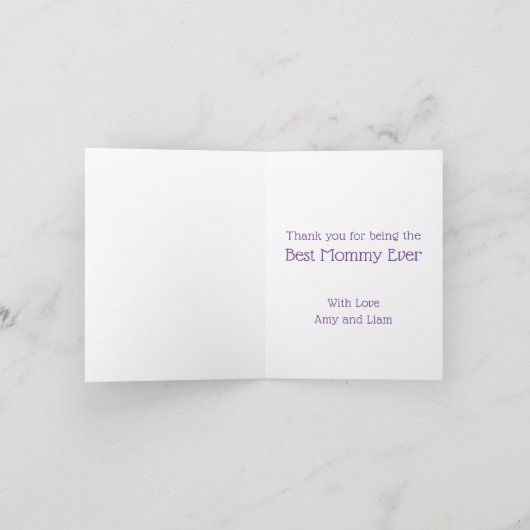 Speciaal beste mammie ooit - gele bloemen Foto Kaart (Binnen)