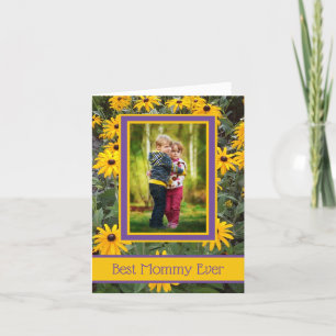 Speciaal beste mammie ooit - gele bloemen Foto Kaart