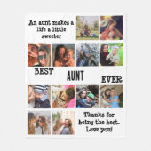 Speciaal beste tante ooit 12 Foto Collage Fleece Deken (Voorkant)