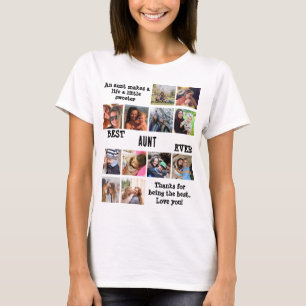 Speciaal beste tante ooit 12 Foto Collage T-shirt