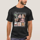Speciaal beste vader ooit 8 Foto Collage Black T-shirt (Voorkant)