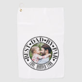 Speciaal beste vader op foto van vader golfhanddoek (Voorkant)