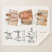 Speciaal beste vrienden 3 Fotovriendschap Sherpa Deken (Voorkant (horizontaal))