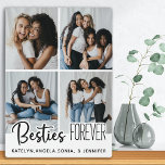 Speciaal beste vrienden voor altijd 4 Foto collage Fotoplaat<br><div class="desc">Viel je beste vriend en vriendschap met een notitieboek van beste vrienden op maat voor foto's. Of het nu een verjaardag is, Kerstmis, of vriendschap die dit beste vriendenknapje notitieboek geeft, is een prachtig cadeau dat de komende jaren een schat zal zijn. Aangepast met 4 van je favoriete foto's en...</div>