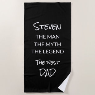 Speciaal beste zwarte handdoek voor beste vader