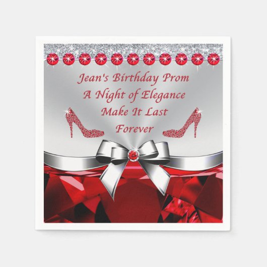 Speciaal bevel voor Jean, 64ste verjaardag Napkins Servet (Voorkant)