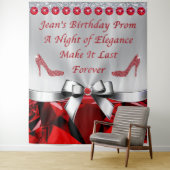 Speciaal bevel voor Jean, Ruby Birthday Achtergron Wandkleed (In situ)