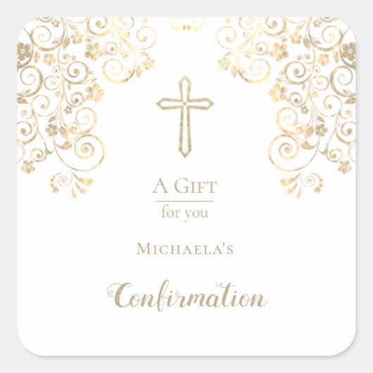 Speciaal bevestigd Gold-handscans Vierkante Sticker (Voorkant)