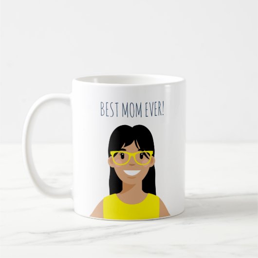 Speciaal bewerkbare beste mama ooit koffiemok (Links)