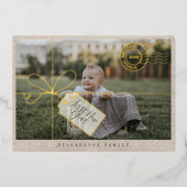 Speciaal bezorgingspakket Eerste nieuwjaarsfoto Ba Folie Feestdagenkaart (Voorkant)