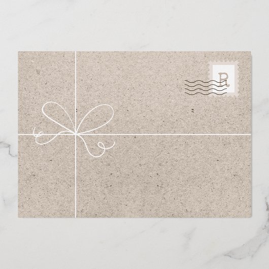 Speciaal bezorgingspakket Eerste nieuwjaarsfoto Ba Folie Feestdagenkaart (Achterkant)