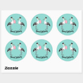 Speciaal bezorgingswinkeltje Baby onthullen sprink Ronde Sticker (Vel)