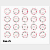 Speciaal bezorgpakket met Love & Care in Pink Ronde Sticker (Vel)
