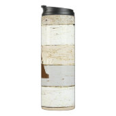 Speciaal bijtend hout en letter thermosbeker (Geroteerd rechts)