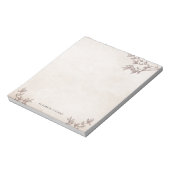 Speciaal bijtend oud papier bruine boom notitieblok (Linkerzijde)