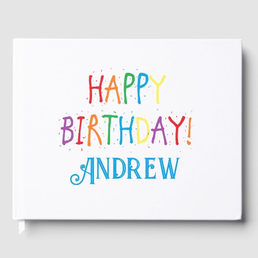 Speciaal Birthday Guest Book Gastenboek (Voorkant)