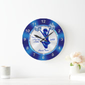Speciaal blauw en wit Cheerleader Wall Decor Grote Klok (Huis)