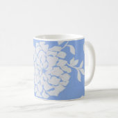Speciaal blauw en wit Floral Patroon Koffiemok (Voorkant rechts)