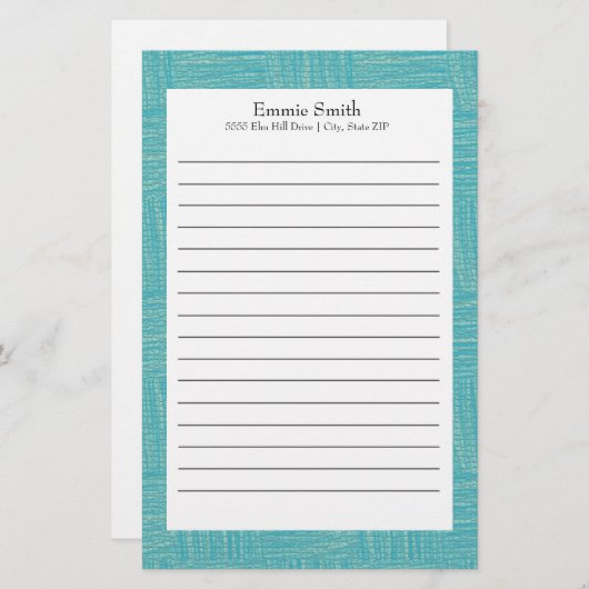 Speciaal blauw en wit gelijnd papier (Voorkant / Achterkant)