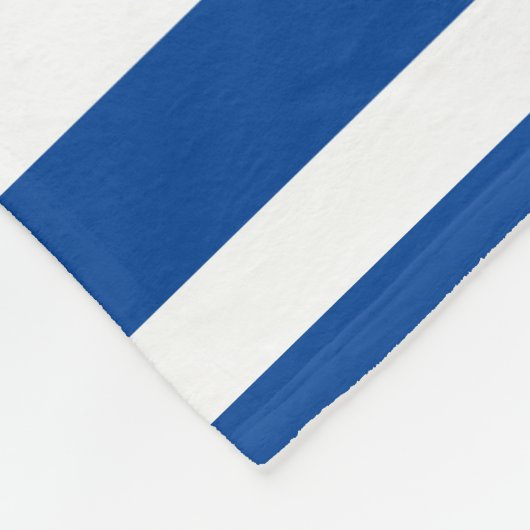 Speciaal blauw en wit gestreept marineblauw anker fleece deken (Hoek)