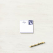 Speciaal blauw en witbunny Rabbit Tegel Delft Post-it® Notes (Op bureau)