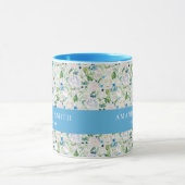 Speciaal Blauw en Witte Rose Elegant Florist Mok (Midden)