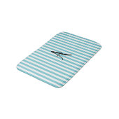 Speciaal Blauw en Witte Stripe Bath Mat (Gekanteld)