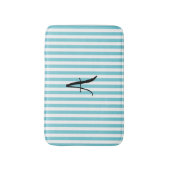 Speciaal Blauw en Witte Stripe Bath Mat (Voorkant Verticaal)