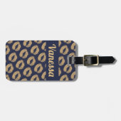 Speciaal Blauw Glitter Lips Elegant Bagagelabel (Voorkant horizontaal)