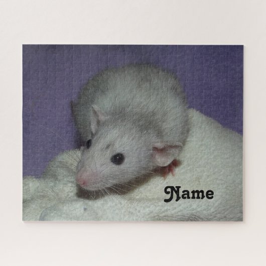 Speciaal blauw grijs dumbo Fancy Pet Rat Legpuzzel (Horizontaal)