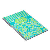 Speciaal blauw groen gestreept Notitieboek (Rechterzijde)