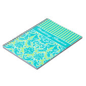 Speciaal blauw groen gestreept Notitieboek (Linkerzijde)