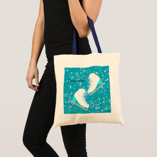 Speciaal blauw-ijs-Schaatsen Patroon Afbeelding Sk Tote Bag (Voorkant (product))