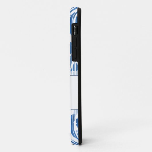 Speciaal blauw ikatpatroon Case-Mate iPhone case (Achterkant/links)