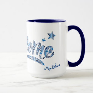 Speciaal blauw "Je bent geweldig" Motivatie Mok